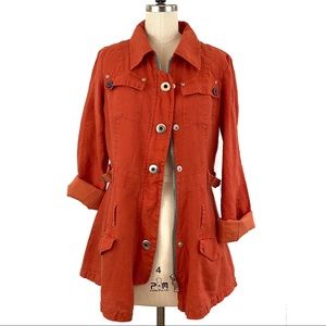 Johnny Was Pete & Greta Orange Linen Jacket